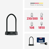 ABUS Granit XPlus 540 U-lakat USH konzollal, 13 mm kengyelzár - fekete 3