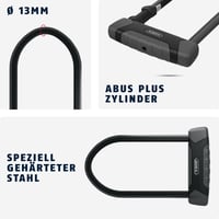 ABUS Granit XPlus 540 U-lakat USH konzollal, 13 mm kengyelzár - fekete 4