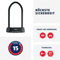 ABUS Granit XPlus 540 U-lakat USH konzollal - 13 mm kengyel, biztonsági szint 15 4