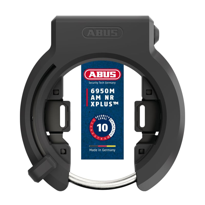Antifurt Cadru Bicicletă ABUS Granit XPlus 6950M – Reglabil Universal, pentru Toate Cadrele de Bicicletă Standard – Varianta NR (Fără Cheie în Poziție Deschisă)