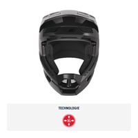 Celotvárová cyklistická prilba ABUS HiDrop Downhill, MTB Enduro, vonkajší skelet z ABS, čierna, veľkosť L, pre dospelých a mládež 2