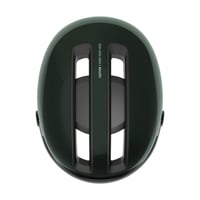 Mestská cyklistická prilba ABUS HUD-Y ACE so štítom a magnetickým nabíjateľným zadným LED svetlom – veľkosť S (51-55 cm) – béžová (Champagne Gold) 5