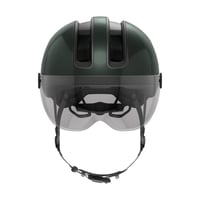 Mestská cyklistická prilba ABUS HUD-Y ACE so štítom a magnetickým nabíjateľným zadným LED svetlom – veľkosť S (51-55 cm) – béžová (Champagne Gold) 3