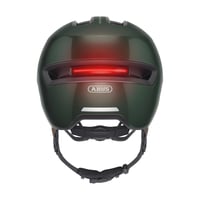 Mestská cyklistická prilba ABUS HUD-Y ACE so štítom a magnetickým nabíjateľným zadným LED svetlom – veľkosť S (51-55 cm) – béžová (Champagne Gold) 4