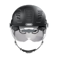 Cască de ciclism ABUS Hyban 2.0 Ace cu vizieră, lumină și carcasă ABS, Velvet Black, mărimea M (52-58 cm), pentru bărbați și femei 4