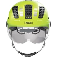 Mestská cyklistická prilba ABUS Hyban 2.0 ACE žltá, veľkosť M (52-58 cm) so štítom a svetlom 4