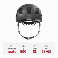 Cyklistická prilba ABUS Hyban 2.0 City XL (58-63 cm) čierna so zadným svetlom 2