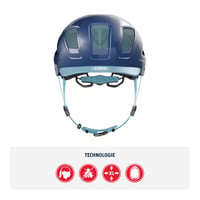 Cyklistická prilba ABUS Hyban 2.0 so zadným svetlom, Core Blue, veľkosť M (52-58 cm), unisex, ABS škrupina, mestská prilba pre mužov a ženy 2