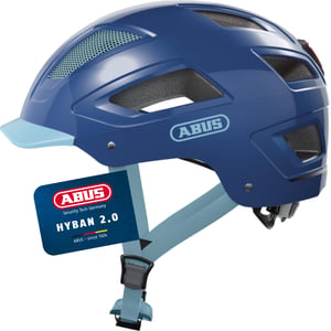 ABUS Hyban 2.0 biciklistička kaciga sa stražnjim svjetlom - Core Blue - veličina M (52-58 cm) - uniseks gradska kaciga - rabljeno