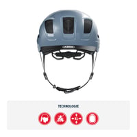 Mestská cyklistická prilba ABUS Hyban 2.0 so zadným svetlom, ABS tvrdá škrupina, pánska a dámska prilba 2