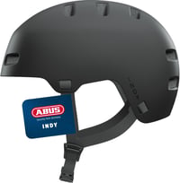 ABUS Indy Kerékpáros Sisak - BMX, Slopestyle, Gördeszkázás és Hegyi Kerékpározás - Ütéselnyelő Technológia - L (57 - 61 cm), Black (velvet black) 1