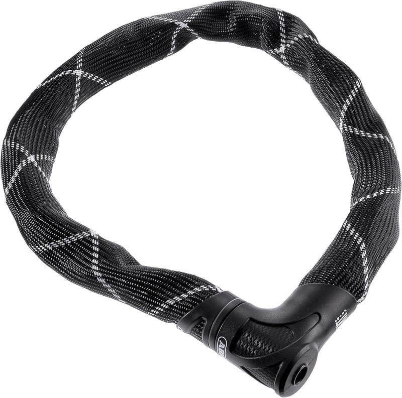 Antifurt bicicletă ABUS Iven Chain 8210 – lanț din oțel călit cu înveliș textil – 85 cm – Negru – Nivel de securitate 10