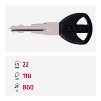 Antifurt cu cablu blindat ABUS Ivera Steel-O-Flex 7200 – Lacăt de siguranță cu cablu de oțel, 110 cm, negru – Nivel de securitate 7 3