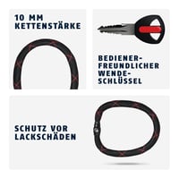 Zámok na bicykel ABUS Ivy Chain 9210 – Reťazový zámok z kalenej ocele s hrúbkou 10 mm – 140 cm – Čierny – Úroveň zabezpečenia 13 4
