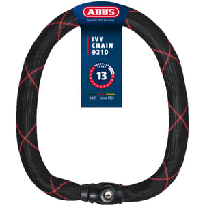 ABUS Ivy Chain 9210 lanac za bicikl - Lanac od kaljenog čelika debljine 10 mm - 140 cm - Crni - Razina sigurnosti 13