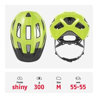 Cyklistická prilba ABUS Macator – Športová prilba pre začiatočníkov, vhodná aj pre vrkoče – Farba: Signal Yellow – Veľkosť M (52-58 cm) – Pre mužov aj ženy 3