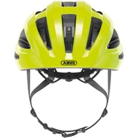 Cyklistická prilba ABUS Macator – Športová prilba pre začiatočníkov, vhodná aj pre vrkoče – Farba: Signal Yellow – Veľkosť M (52-58 cm) – Pre mužov aj ženy 4