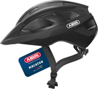 ABUS Macator kerékpáros sisak sportosak és kezdőknek, uniszex - 2-L (58 - 62 cm), Black (velvet black) 1