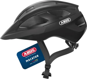 Biciklistička kaciga ABUS Macator - sjajna crna - veličina M (52-58 cm)