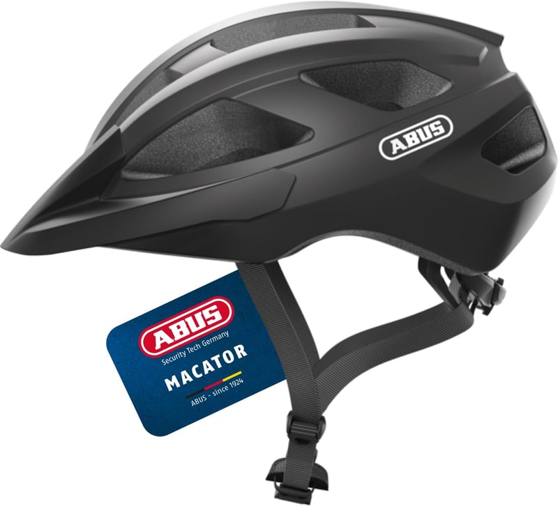 Cestná cyklistická prilba ABUS Macator – matná čierna – S (51 – 55 cm)