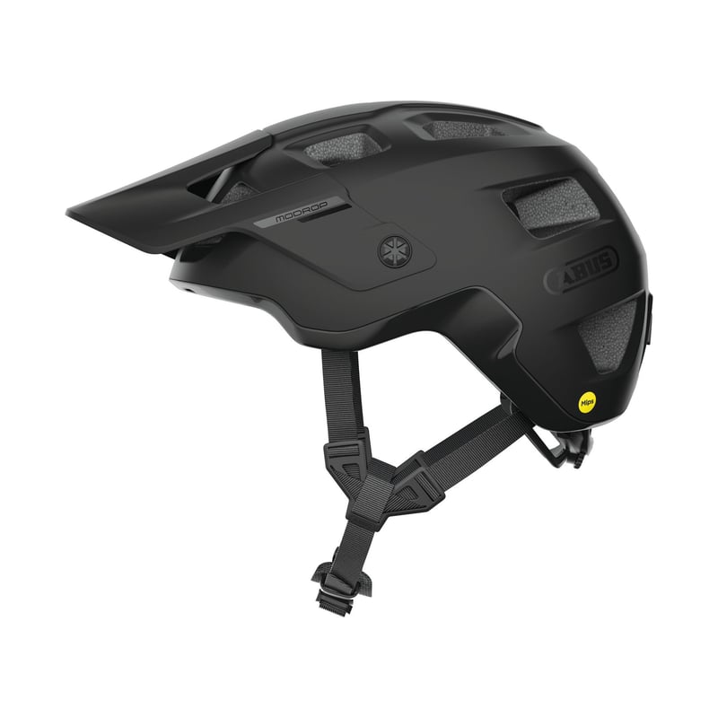 Cyklistická prilba na horský bicykel ABUS MoDrop MIPS, čierna (Velvet Black), veľkosť M (54 – 58 cm), unisex