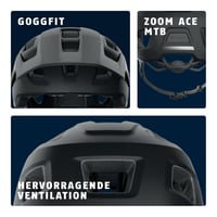 Cască de ciclism MTB ABUS MoDrop - Pentru mountain biking, cu ventilație bună, potrivire personalizată, negru mat, mărimea L 5