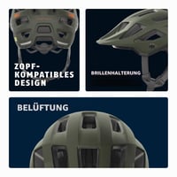 MTB cyklistická prilba ABUS Moventor 2.0 MIPS - tmavozelená, veľkosť S - All-Mountain horská cyklistická prilba pre mužov a ženy 5