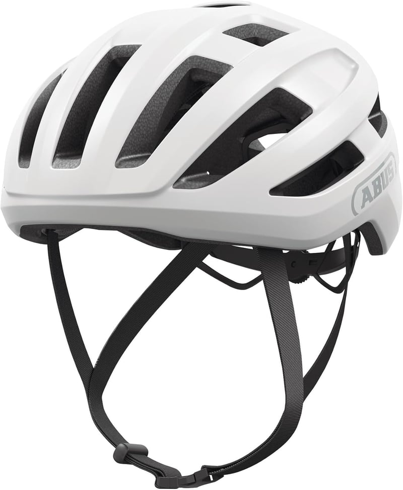 ABUS PowerDome könnyű kerékpáros sisak szellőzéssel és aerodinamikus profillal - S (51-55 cm), White (polar white)