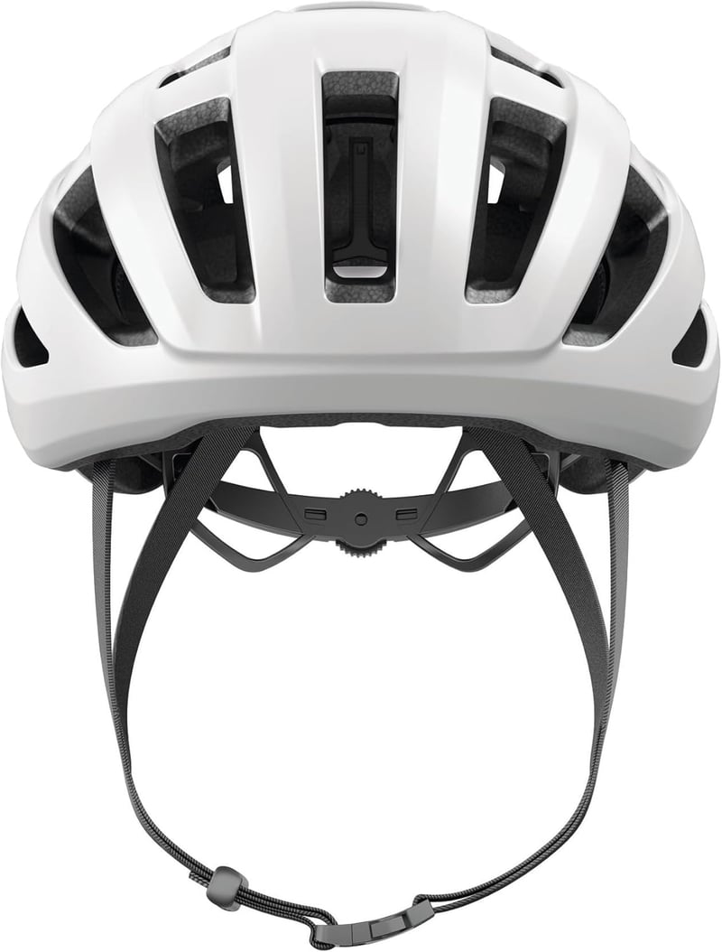 ABUS PowerDome könnyű kerékpáros sisak szellőzéssel és aerodinamikus profillal - S (51-55 cm), White (polar white)