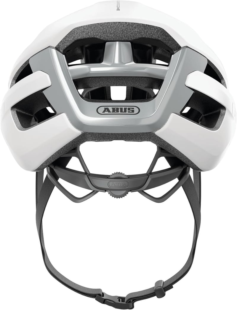 ABUS PowerDome könnyű kerékpáros sisak szellőzéssel és aerodinamikus profillal - S (51-55 cm), White (polar white)