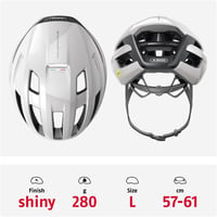 ABUS PowerDome MIPS kerékpáros sisak könnyű szellőzéssel és ütésvédelemmel - L (57 - 61 cm), White (shiny white). 3