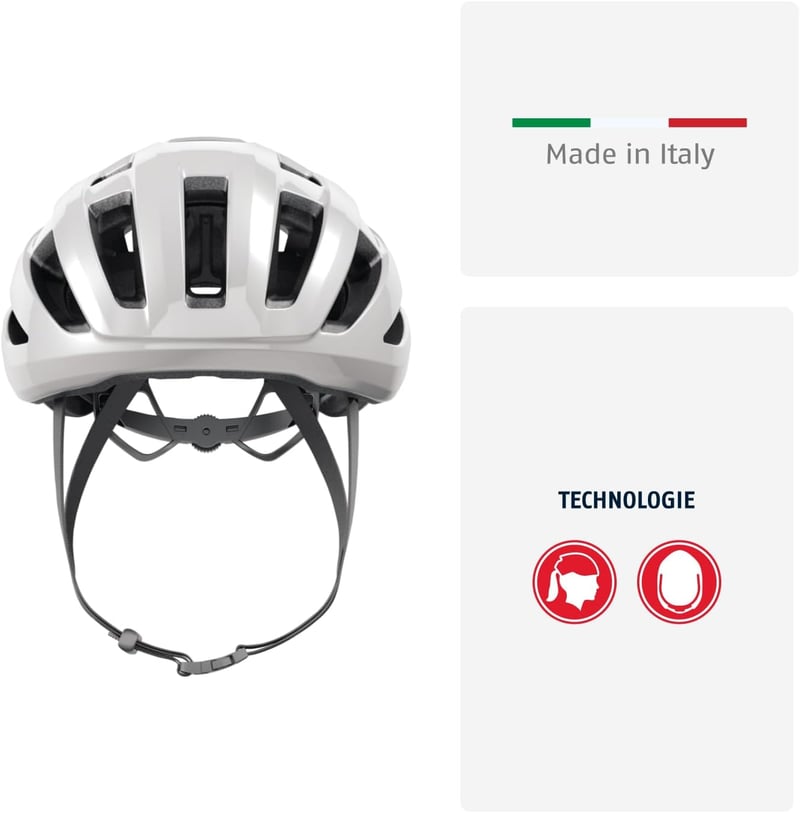 ABUS PowerDome MIPS kerékpáros sisak könnyű szellőzéssel és ütésvédelemmel - L (57 - 61 cm), White (shiny white).