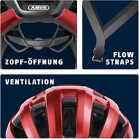 ABUS PowerDome MIPS kerékpáros sisak könnyű szellőzéssel és ütésvédelemmel - S (51-55 cm), Red (blaze red) 5