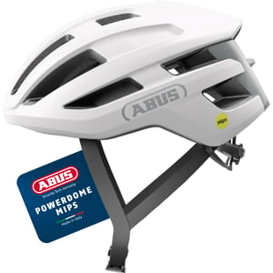 ABUS PowerDome MIPS cestovna biciklistička kaciga - bijela, veličina M - s laganim sustavom ventilacije, proizvedeno u Italiji, za muškarce i žene