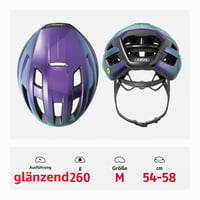Cască de ciclism rutier ABUS PowerDome MIPS - Cască ușoară pentru bicicletă cu sistem de ventilație și protecție la impact - Fabricată în Italia - Mov - Mărimea M 3