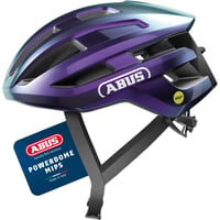 Cască de ciclism rutier ABUS PowerDome MIPS - Cască ușoară pentru bicicletă cu sistem de ventilație și protecție la impact - Fabricată în Italia - Mov - Mărimea M 1