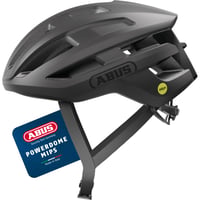 Cestný cyklistický prilba ABUS PowerDome MIPS – Ľahká cyklistická prilba s ventilačným systémom a ochranou proti nárazu – Vyrobené v Taliansku – Čierna, veľkosť S 1