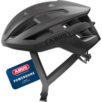 Cestná cyklistická prilba ABUS PowerDome – Ľahká cyklistická prilba s ventilačným systémom a aerodynamickým profilom – Made in Italy – Čierna – Veľkosť M 1