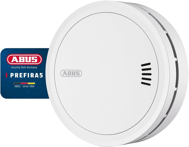 Detector de fum ABUS Prefira 5 cu baterie de 5 ani - Alarmă de incendiu pentru locuință
