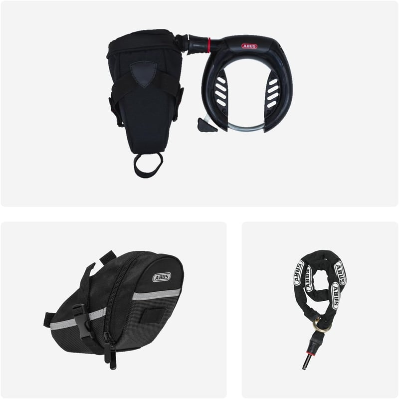 ABUS Pro Shield XPlus 5955 Kerékpárzár Lánccal és Táskával - Biztonsági Szint 9 - 85 cm, Black