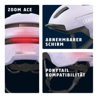 Cyklistická prilba ABUS Purl-Y ACE s LED svetlom – NTA prilba pre dospelých a tínedžerov, kompatibilná s elektrobicyklami a S-Pedelecmi 3