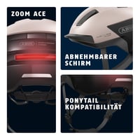 Cyklistická prilba ABUS PURL-Y ACE s LED svetlom – kompatibilná s e-bicyklami a S-Pedelec – bezpečnostná prilba NTA pre dospelých – béžová farba – veľkosť L 3