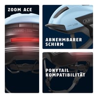 Cyklistická prilba ABUS Purl-Y ACE s LED svetlom - Ochranná prilba NTA kompatibilná s e-bicyklami a S-pedelecami pre dospelých a mládež - Svetlomodrá, veľkosť L 3