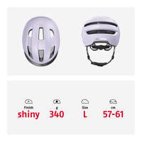 Cyklistická prilba ABUS Purl-Y na e-bicykle a S-pedelecy, ochranná prilba NTA pre dospelých a mládež, veľkosť L, levanduľová (Light Lavender) 5