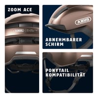 Cască de ciclism ABUS PURL-Y pentru biciclete electrice și S-Pedelec - Cască de protecție NTA pentru adulți și tineri - Maro, mărimea M 3