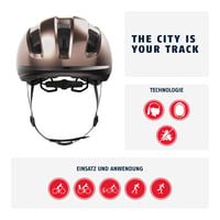 Cască de ciclism ABUS PURL-Y pentru biciclete electrice și S-Pedelec - Cască de protecție NTA pentru adulți și tineri - Maro, mărimea M 2
