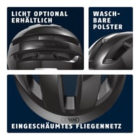 Cyklistická prilba ABUS PURL-Y na e-bicykel a S-pedelec, ochranná prilba s certifikáciou NTA pre dospelých a mládež, čierna, veľkosť S 4