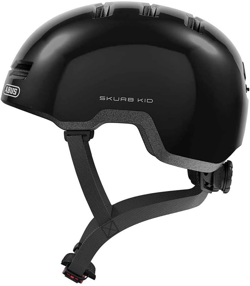 ABUS Skurb Kid gyerek kerékpáros sisak - Robusztus BMX stílusú fejvédelem lányoknak és fiúknak - S (45 - 50 inches), Black (Shiny Black)