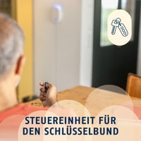 Diaľkový ovládač ABUS Smartvest Pro k bezdrôtovému alarmu – panikové tlačidlo, možnosť pripevnenia na kľúče – biela, čierna 2