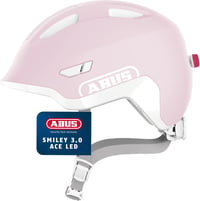 Detská cyklistická prilba ABUS Smiley 3.0 ACE LED so zabudovaným svetlom – Pure Rose – veľkosť S 1